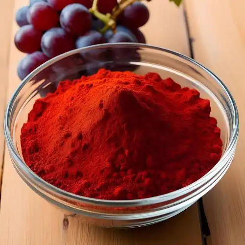 Can Red Grape Skin Powder E163(ii) Replace Synthetic Dyes?